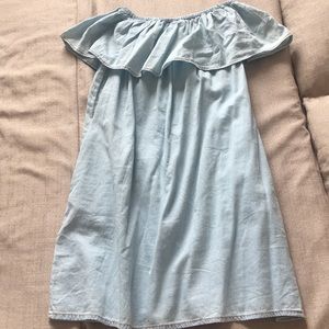 Off shoulder shift dress